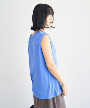 Green Parks シアーノースリーブプルオーバー Blue