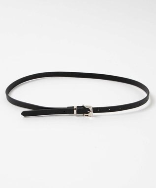 WEGO Lデザインバックル細ベルト ブラック
