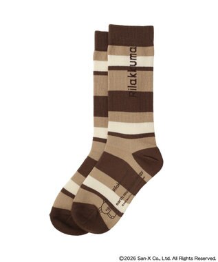 earth music&ecology 【予約】リラックマ×earth マルチボーダーソックス A