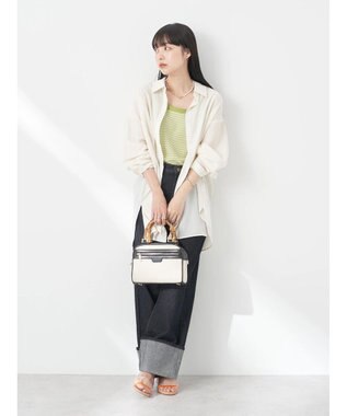 earth music&ecology シアーボーイズライクシャツ Off White