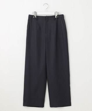 J.PRESS LADIES L 【セットアップ対応・洗える・UVケア・速乾】 OXIJEWELストレッチ セミワイド パンツ ネイビー系