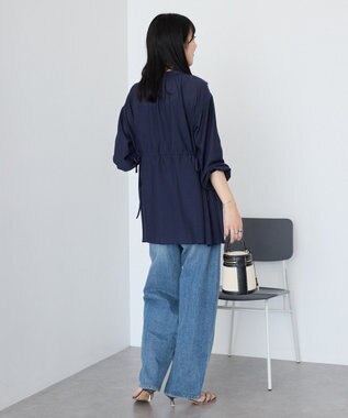 AMERICAN HOLIC シアーウエストドロストロングシャツ Dark Navy