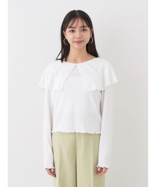 earth music&ecology ＢＩＧカラープルオーバー Ivory