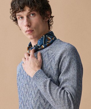 JOSEPH ABBOUD 【日本製】RCF綿ローン タイルプリント スカーフ