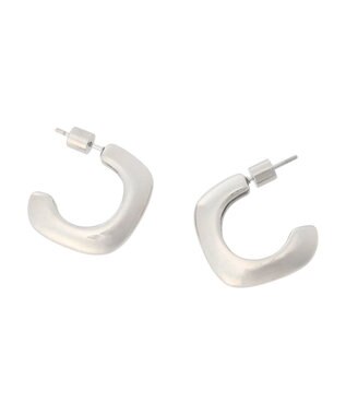 Green Parks ・ＨＡＬＦ　ＴＩＭＥ　サージカルスクエアフープピアス Silver