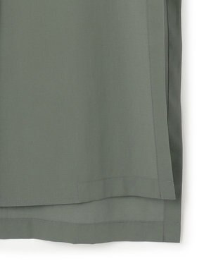 23区 【洗える】ライトシアーマットクロス ジレ カーキ系