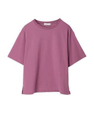 earth music&ecology ＢＯＸシルエットＴ（汗じみ防止） Purple