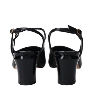 INTER-CHAUSSURES 【CARRANO】ワンストラップバックバンドパンプス ブラック