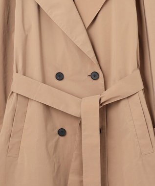 ICB 【撥水加工】 メモリーストレッチタフタ トレンチコート アンバーベージュ系