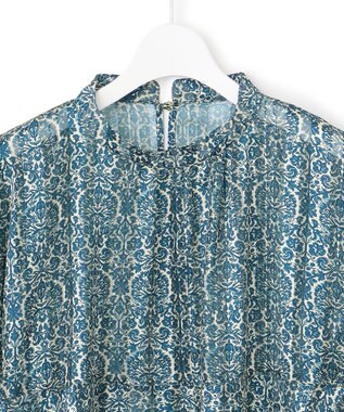 J.PRESS YORK STREET 【WOMEN】オリジナルタイルプリント ブラウス ネイビー系5