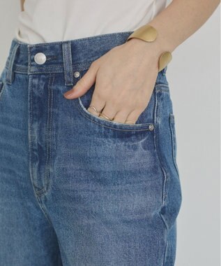 WEGO 【ANGIE VINTAGE/SMLサイズ展開】ワイドストレートデニムパンツ ブルー