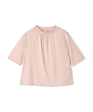 earth music&ecology スポーティー刺繍ロゴＴ Pink Orange