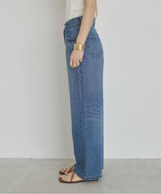 WEGO 【ANGIE VINTAGE/SMLサイズ展開】ワイドストレートデニムパンツ ブルー