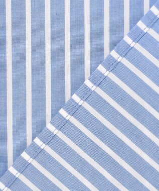 自由区 L ボリュームスリーブ ブラウス サックスストライプ