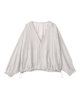 Green Parks シアーＺＩＰＶネックブルゾン Gray