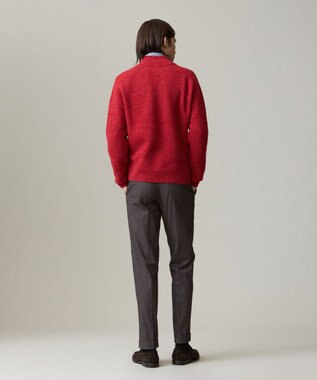 J.PRESS MEN 【Cash Lamb’s Wool】ハーフジップニット レッド系