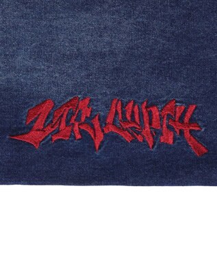 WEGO グラフィックデニムパンツ デニム中濃加工色