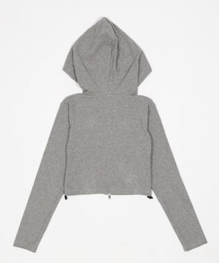 WEGO リブジップパーカー 杢グレー