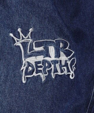 WEGO グラフィックデニムパンツ デニム中濃加工色