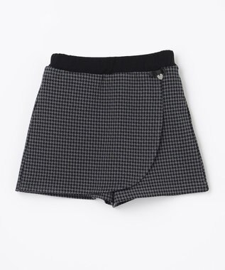 組曲 KIDS 【110-140㎝】ハウンドトゥースラップ キュロット チャコールグレー系3