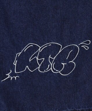 WEGO グラフィックデニムパンツ デニム中濃加工色