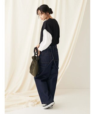 CRAFT STANDARD BOUTIQUE ９分袖ショルダータックプルオーバー Black