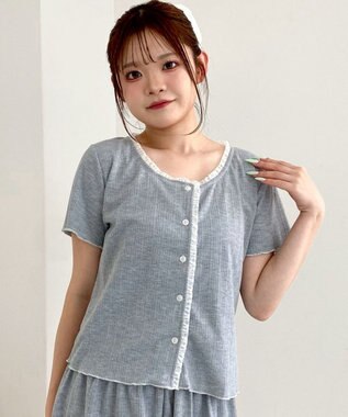 WEGO ワンカラーセットアップルームウェア グレー