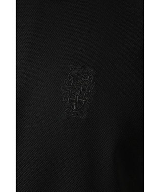 DAKS フロントジップ ハウスチェックパイピング ポロシャツ ブラック