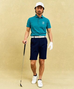 23区GOLF 【MEN】エイトムーブカノコ ストレッチポロシャツ パイングリーン系