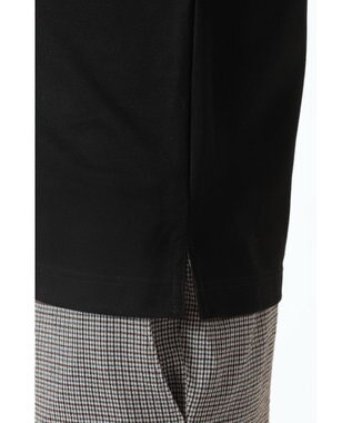 DAKS フロントジップ ハウスチェックパイピング ポロシャツ ブラック
