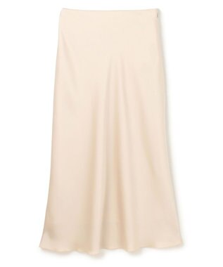 UNFILO 【新色・新サイズ登場！】サテン ナロースカート [NEW]シャンパンベージュ