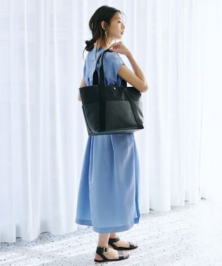 TOPKAPI 【Breath TOPKAPI】【TOPKAPI × 藤本美貴さんコラボ】スコッチグレイン 10ポケット トートバッグ L/マザーズバッグ/撥水 ブラック