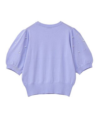 earth music&ecology パールスリーブニットプルオーバー Lavender