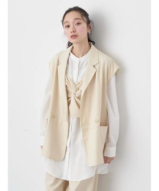 earth music&ecology ピンストライプジレ