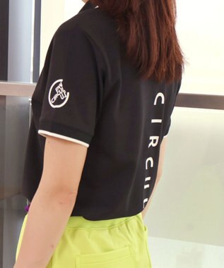 PW CIRCULUS 【WOMEN】【吸汗速乾/ストレッチ/UVケア】ベーシックカノコ スキッパー ポロシャツ ゴルフウェア レディース ブラック