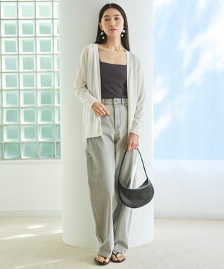 UNFILO 【UNFILO DENIM】撥水 カーブワイドデニム アイスグレー