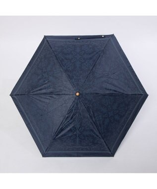 UNBILLION カシュネ cachenez /【晴雨兼用　日傘　UVカット率・遮光率100％生地使用 】PUエパヌイールアラベスクミニ折りたたみ傘 ネイビー