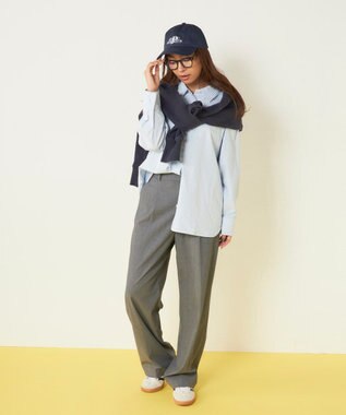 OP／FILA 【ocean pacific】デイリーオーバーサイズシャツ/UVカット ブルー