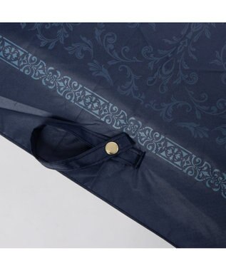 UNBILLION カシュネ cachenez /【晴雨兼用　日傘　UVカット率・遮光率100％生地使用 】PUエパヌイールアラベスクミニ折りたたみ傘 ネイビー