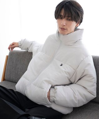 WEGO 【WEB限定/Sサイズ新登場/お気に入り登録者数5万人越えの大人気アイテム】U.S. POLO ASSN.別注パデッドジャケット ライトグレー