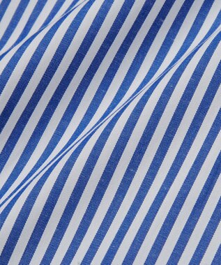 MIKI HOUSE HOT BISCUITS 【110-130cm】ブロード素材の長袖シャツ 紺×白