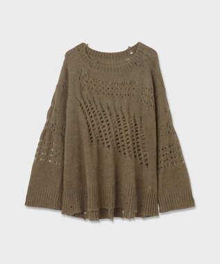 GRACE CONTINENTAL グランジニットトップ カーキ