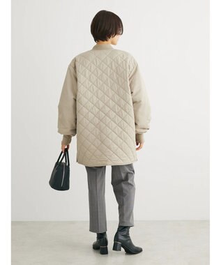 Green Parks 撥水加工　中綿キルトミドル丈コート Light Beige