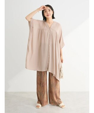 Green Parks Ｉ　レーヨンクレープチュニック Beige