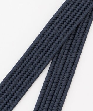 JOSEPH ABBOUD 【キングサイズ・イタリア素材・ストレッチ・日本製】ソリッドメッシュ ベルト ネイビー系