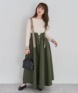 Green Parks ・ＤＯＵＢＬＥ　ＦＬＡＧＳ　サスペンダーミリタリースカ Khaki