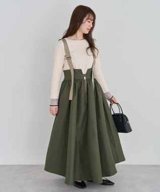 Green Parks ・ＤＯＵＢＬＥ　ＦＬＡＧＳ　サスペンダーミリタリースカ Khaki