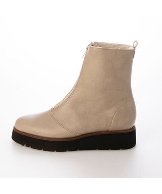 MODE ET JACOMO <MODE ET JACOMO>厚底フロントジッパーブーツ ベージュ