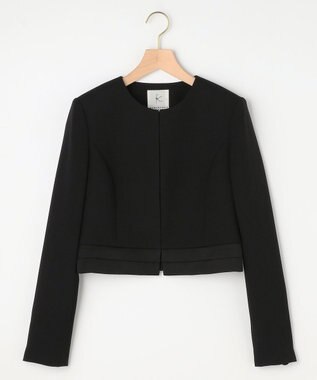 組曲 NOIR 【ストレッチ/オールシーズン対応】ペプラムミニグログラン ジャケット＋ワンピース ブラック系