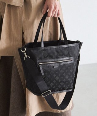 russet リバーシブル2wayトートバッグ(CE-1667) Trv-Black